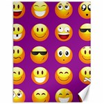 Purple Emoji Canvas 12  x 16 