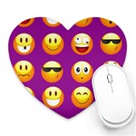 Purple Emoji Heart Mousepad