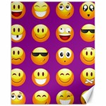 Purple Emoji Canvas 11  x 14 