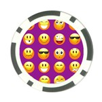 Purple Emoji Poker Chip Card Guard