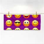 Purple Emoji Hand Towel