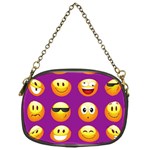 Purple Emoji Chain Purse (One Side)