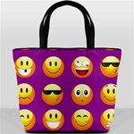 Purple Emoji Bucket Bag