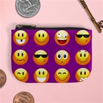 Purple Emoji Mini Coin Purse