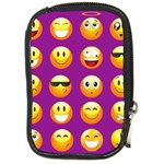 Purple Emoji Compact Camera Leather Case