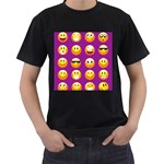 Purple Emoji Men s T-Shirt (Black)