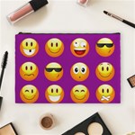 Purple Emoji Cosmetic Bag (Large)