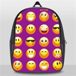 Purple Emoji School Bag (Large)