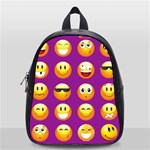 Purple Emoji School Bag (Small)