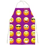 Purple Emoji Full Print Apron