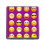 Purple Emoji Memory Card Reader (Square)