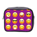 Purple Emoji Mini Toiletries Bag (Two Sides)