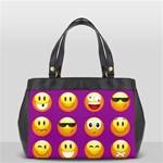 Purple Emoji Oversize Office Handbag