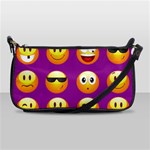 Purple Emoji Shoulder Clutch Bag