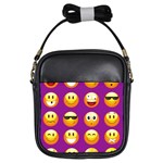 Purple Emoji Girls Sling Bag