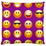 Purple Emoji Large Cushion Case (One Side)