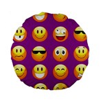 Purple Emoji Standard 15  Premium Round Cushion 