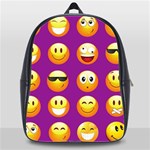 Purple Emoji School Bag (XL)