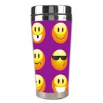 Purple Emoji Stainless Steel Travel Tumbler