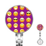 Purple Emoji Stainless Steel Nurses Watch