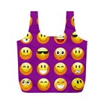 Purple Emoji Full Print Recycle Bag (M)