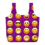 Purple Emoji Full Print Recycle Bag (L)