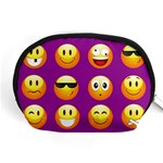 Purple Emoji Accessory Pouch (Medium)