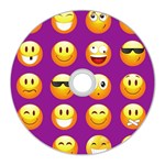 Purple Emoji CD Wall Clock