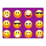 Purple Emoji Double Sided Flano Blanket (Mini)