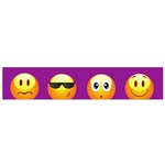 Purple Emoji Flano Scarf (Small)