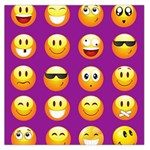 Purple Emoji Large Satin Scarf (Square)