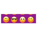 Purple Emoji Satin Scarf (Oblong)