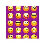 Purple Emoji Small Satin Scarf (Square)