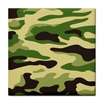 Green camouflage ceramic wall tile / Tile Coaster / Tile trivet