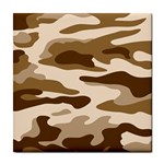 Brown camouflage ceramic wall tile / Tile Coaster / Tile trivet