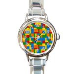 plastic blocks Round Italian Charm Watch