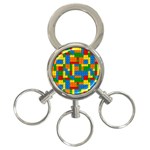 plastic blocks 3-Ring Key Chain