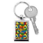 plastic blocks Key Chain (Rectangle)