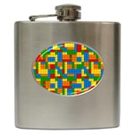 plastic blocks Hip Flask (6 oz)