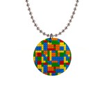 plastic blocks 1  Button Necklace