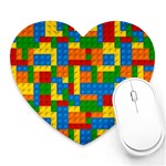 plastic blocks Heart Mousepad