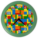 plastic blocks Color Wall Clock