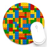 plastic blocks Round Mousepad