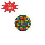 plastic blocks 1  Mini Button (10 pack) 