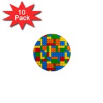 plastic blocks 1  Mini Magnet (10 pack) 