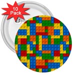 plastic blocks 3  Button (10 pack)