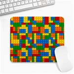 plastic blocks Large Mousepad