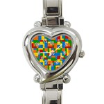 plastic blocks Heart Italian Charm Watch