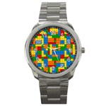 plastic blocks Sport Metal Watch