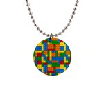 plastic blocks 1  Button Necklace